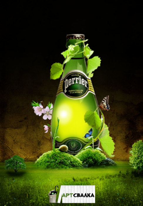 Готовый рекламный постер пива. | Advertising poster of beer.